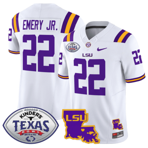 John Emery Jr Jersey #22 LSU Tigers 2024 Texas Bowl Stitched Football - Image 2