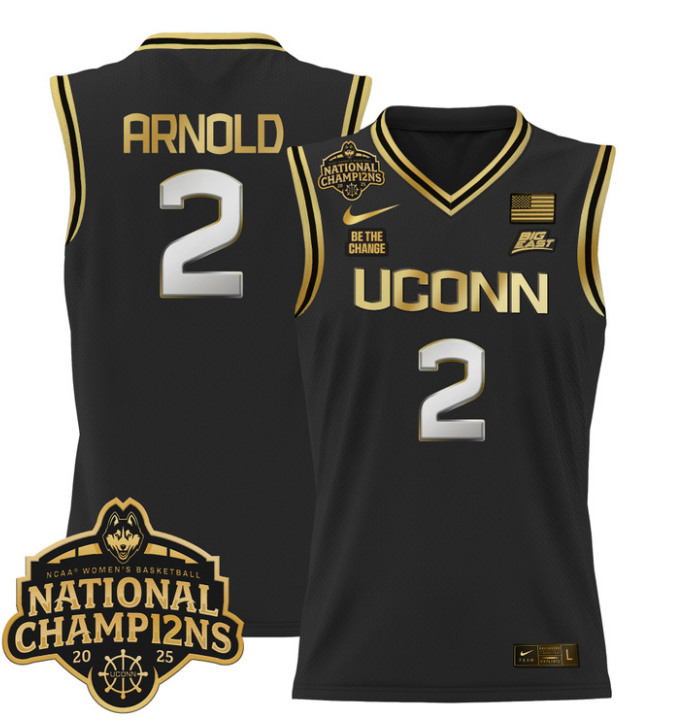 KK Arnold Jersey #2 UConn Huskies 2025 National Champions Patch Basketball 6 KK Arnold Jersey #2 UConn Huskies 2025 National Champions Patch Basketball