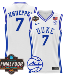 Alternative view of Kon Knueppel Jersey #7 Duke Blue Devils 2025 Final Four Patch Basketball All Stitched