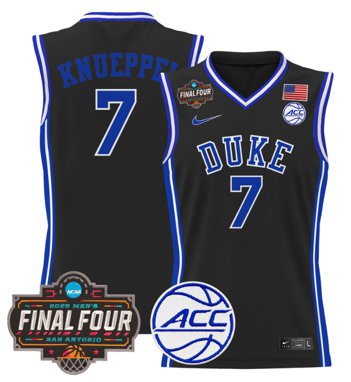 Kon Knueppel Jersey #7 Duke Blue Devils 2025 Final Four Patch Basketball All Stitched 10 Kon Knueppel Jersey #7 Duke Blue Devils 2025 Final Four Patch Basketball All Stitched