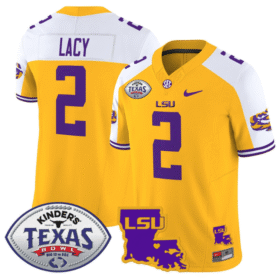 Kyren Lacy Jersey #2 LSU Tigers 2024 Texas Bowl Stitched Football 14 Kyren Lacy Jersey #2 LSU Tigers 2024 Texas Bowl Stitched Football