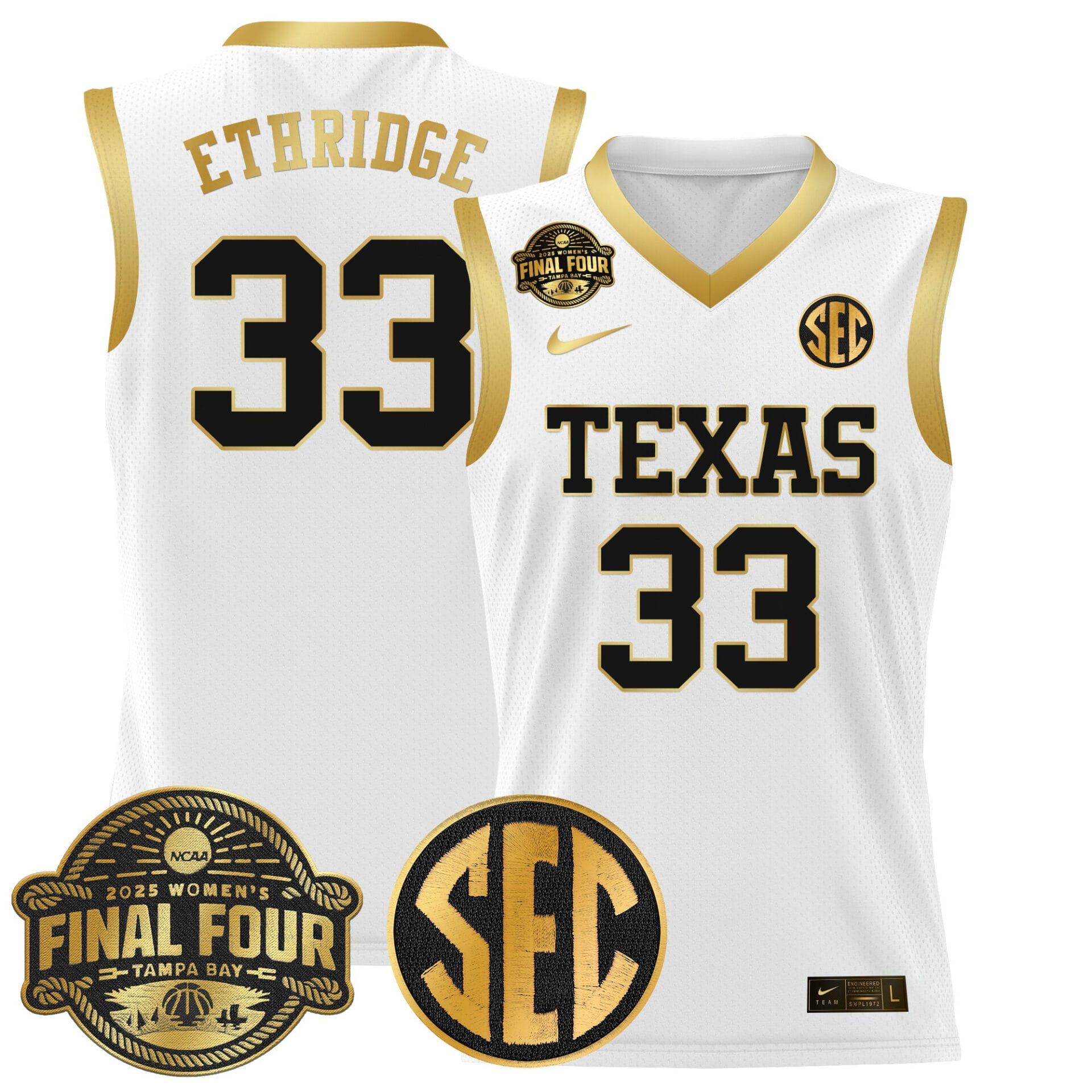 Kamie Ethridge Jersey #33 Texas Longhorns 2025 Sec Final Four Patch Basketball Stitched 4 Kamie Ethridge Jersey #33 Texas Longhorns 2025 Sec Final Four Patch Basketball Stitched - Image 4