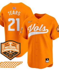 Kavares Tears Jersey 21 Tennessee Vols 2024 Champions Stitched Orange