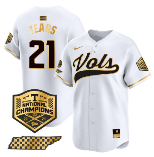 Kavares Tears Jersey #21 Tennessee Vols 2024 Champions Stitched Baseball - Image 3