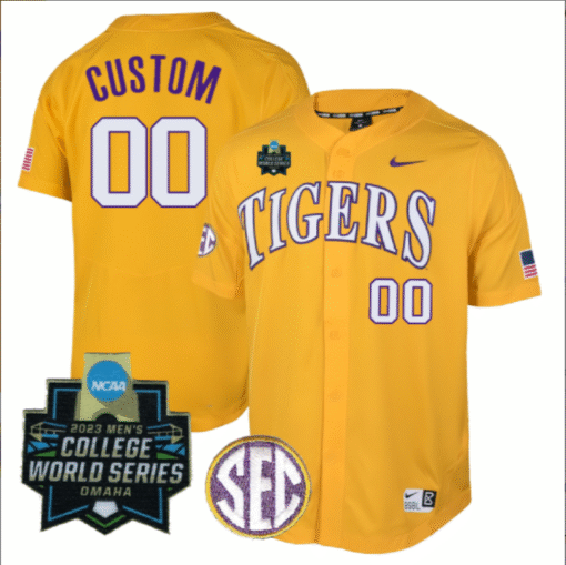 Custom LSU Tigers Jersey College Tigers World Series Stitched Baseball - Image 6