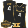 LJ Cryer Jersey #4 Houston Cougars 2025 Final Four Patch Stitched Basketball