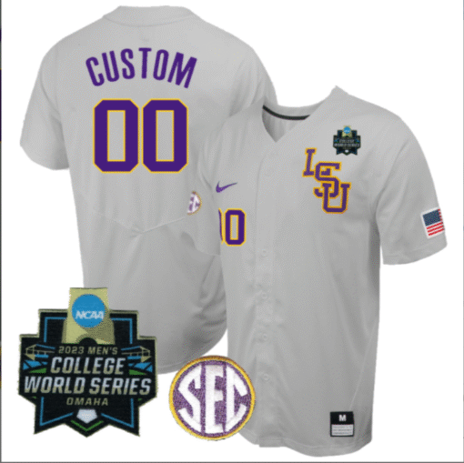 Custom LSU Tigers Jersey College Tigers World Series Stitched Baseball - Image 4