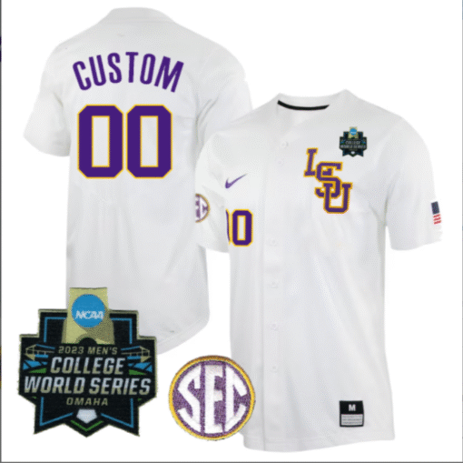 Custom LSU Tigers Jersey College Tigers World Series Stitched Baseball - Image 2