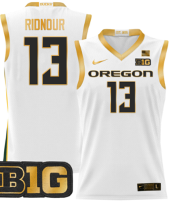 Alternative view of Luke Ridnour Jersey #13 Oregon Ducks 2024 Lightweight Basketball All Stitched