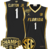 Walter Clayton Jr Jersey #1 Florida Gators 2025 SEC Champions Basketball 10 Walter Clayton Jr Jersey #1 Florida Gators 2025 SEC Champions Basketball