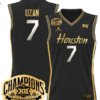 Milos Uzan Jersey #7 Houston Cougar 2025 Big 12 Champions Basketball All Stitched