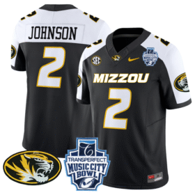 Marquis Johnson Jersey #2 Missouri Tigers 2024 Music City Bowl Stitched Football