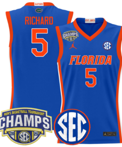 Will Richard Jersey #5 Florida Gators 2025 SEC Champions Stitched Basketball 8 M4LE63C