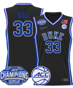 Grant Hill Jersey #33 Duke Blue Devils 2025 ACC Champions Basketball All Stitched