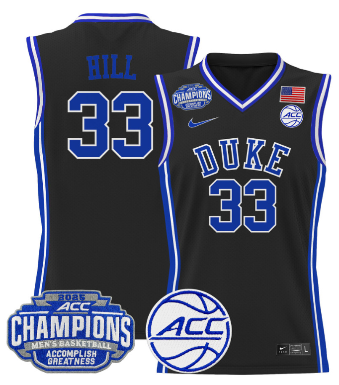 Grant Hill Jersey #33 Duke Blue Devils 2025 ACC Champions Basketball All Stitched 10 Grant Hill Jersey #33 Duke Blue Devils 2025 ACC Champions Basketball All Stitched