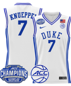 Alternative view of Kon Knueppel Jersey #7 Duke Blue Devils 2025 ACC Champions Basketball All Stitched