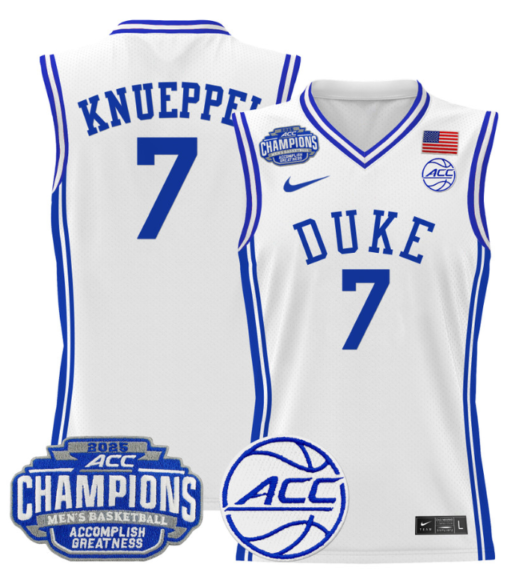 Kon Knueppel Jersey #7 Duke Blue Devils 2025 ACC Champions Basketball All Stitched - Image 2
