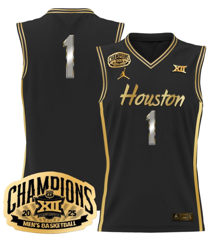 Team Jersey #1 Houston Cougar 2025 Big 12 Champions Stitched Basketball All Stitched 16 Team Jersey #1 Houston Cougar 2025 Big 12 Champions Stitched Basketball All Stitched