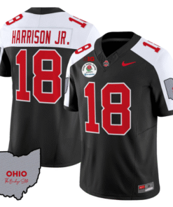 Marvin Harrison Jr Jersey #18 Ohio State Rose Bowl Stitched Football