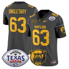 Mike Singletary Jersey #63 Baylor Bears 2024 Texas Bowl All Stitched Footbal 16 Mike Singletary Jersey #63 Baylor Bears 2024 Texas Bowl All Stitched Footbal