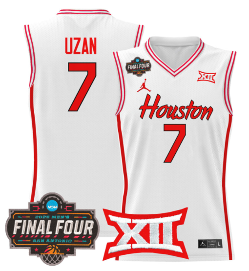Milos Uzan Jersey #7 Houston Cougars 2025 Final Four Patch Basketball Stitched - Image 2