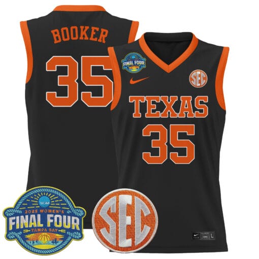 Madison Booker Jersey #35 Texas Longhorns 2025 Sec Final Four Patch Basketball Stitched - Image 5