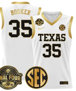 Madison Booker Jersey 35 White Gold