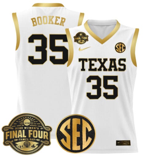 Madison Booker Jersey #35 Texas Longhorns 2025 Sec Final Four Patch Basketball Stitched - Image 3