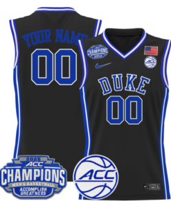 Custom Duke Blue Devils Jersey 2025 ACC Champions Basketball All Stitched