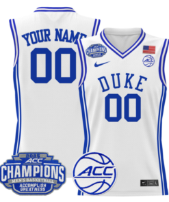 Alternative view of Custom Duke Blue Devils Jersey 2025 ACC Champions Basketball All Stitched