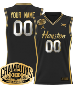 Custom Houston Cougars Jersey 2025 Big 12 Tournament Champions Basketball All Stitched