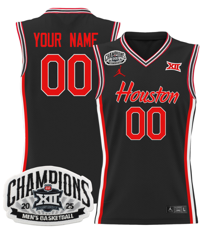 Custom Houston Cougars Jersey 2025 Big 12 Tournament Champions Basketball All Stitched 6 Custom Houston Cougars Jersey 2025 Big 12 Tournament Champions Basketball All Stitched - Image 6