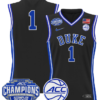 Team Jersey #1 Duke Blue Devils 2025 ACC Champions Basketball All Stitched