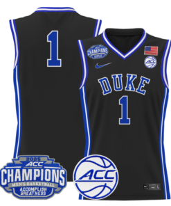 Team Jersey #1 Duke Blue Devils 2025 ACC Champions Basketball All Stitched