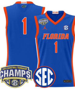 Team Jersey #1 Florida Gators 2025 SEC Champions Stitched Basketball 8 Men Team Jersey 1 Florida Gators 2025 SEC Champions Stitched Royal