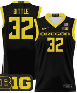 Nate Bittle Jersey 32 Oregon Ducks 2024 Lightweight Basketball Black