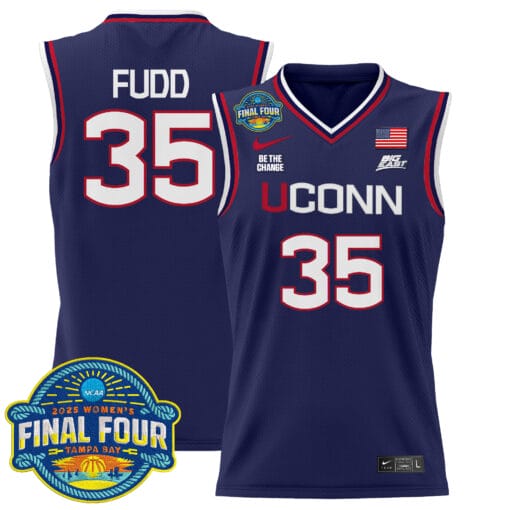 Azzi Fudd Jersey #35 UConn Huskies 2025 Big Eat Final Four Patch Stitched Basketball - Image 4