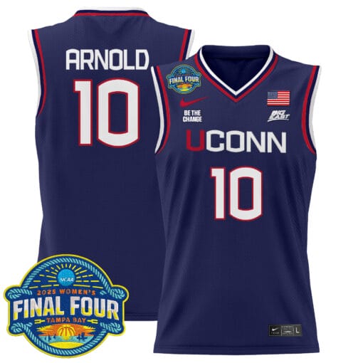 KK Arnold Jersey #10 UConn Huskies 2025 Big Eat Final Four Patch Stitched Basketball - Image 4