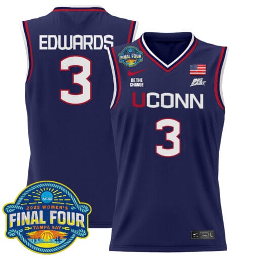 Aaliyah Edwards Jersey #3 UConn Huskies 2025 Big Eat Final Four Patch Stitched Basketball - Image 2