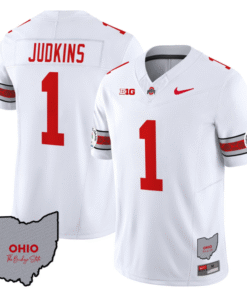 Alternative view of Quinshon Judkins Jersey #1 Ohio State Rose Bowl Patch Stitched Football