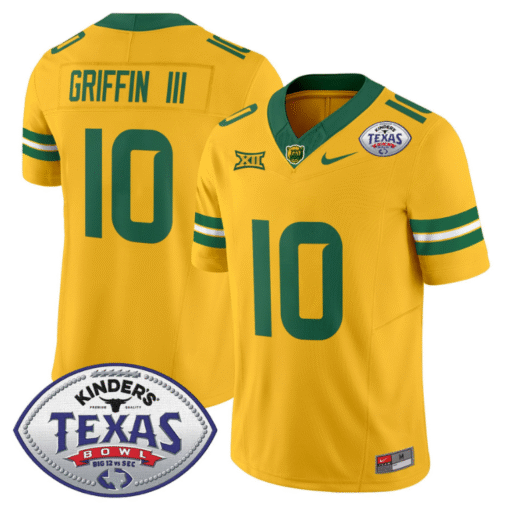 Robert Griffin III Jersey #10 Baylor Bears 2024 Texas Bowl Patch All Stitched Football - Image 2