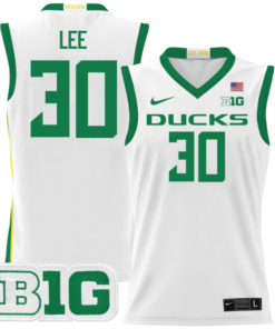 Ron Lee Jersey #30 Oregon Ducks 2024 Lightweight Basketball All Stitched 10 Ron Lee Jersey 30 Oregon Ducks 2024 Lightweight Basketball White