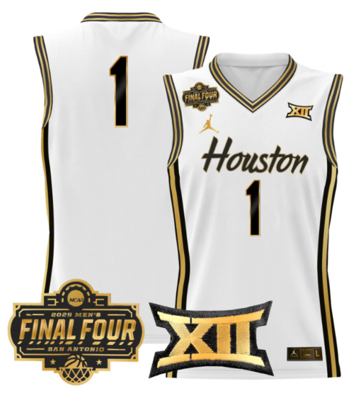 Team Jersey #1 Houston Cougars 2025 Final Four Patch Basketball Stitched - Image 3
