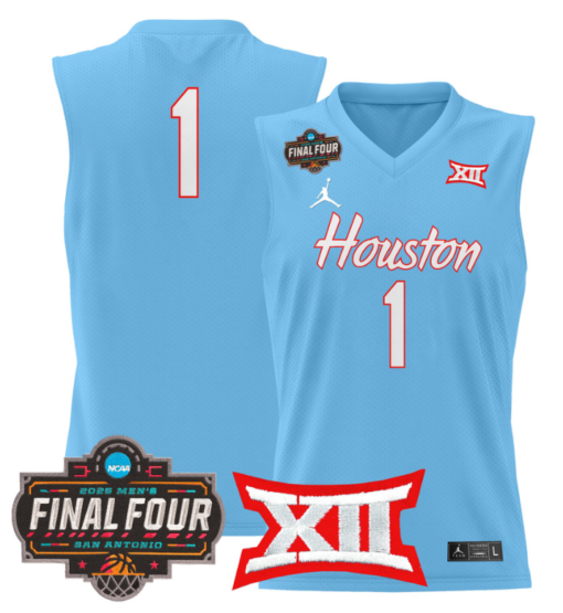 Team Jersey #1 Houston Cougars 2025 Final Four Patch Basketball Stitched - Image 5