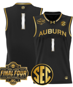 Team Jersey #1 Auburn Tigers 2025 Final Four Patch Stitched Basketball