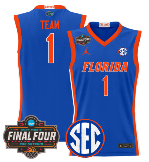 Team Jersey #1 Florida Gators 2025 Final Four Patch Basketball Stitched - Image 4