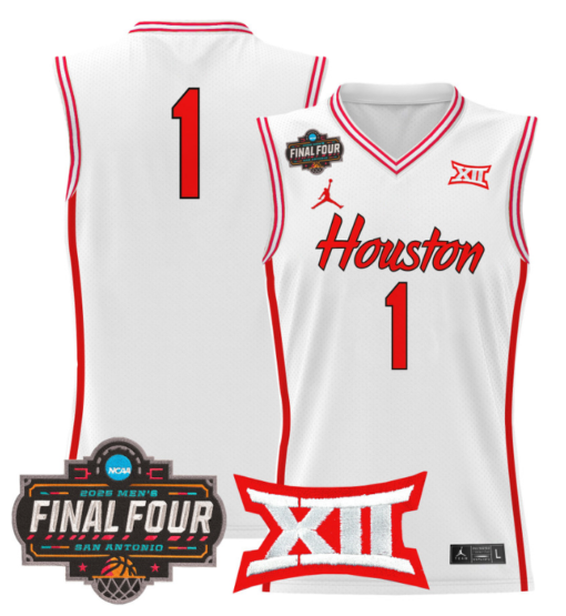 Team Jersey #1 Houston Cougars 2025 Final Four Patch Basketball Stitched - Image 2