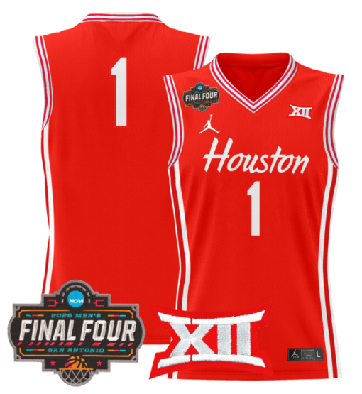 Team Jersey #1 Houston Cougars 2025 Final Four Patch Basketball Stitched - Image 4