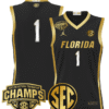 Team Jersey #1 Florida Gators 2025 Tournament Champions Patch Basketball Stitched
