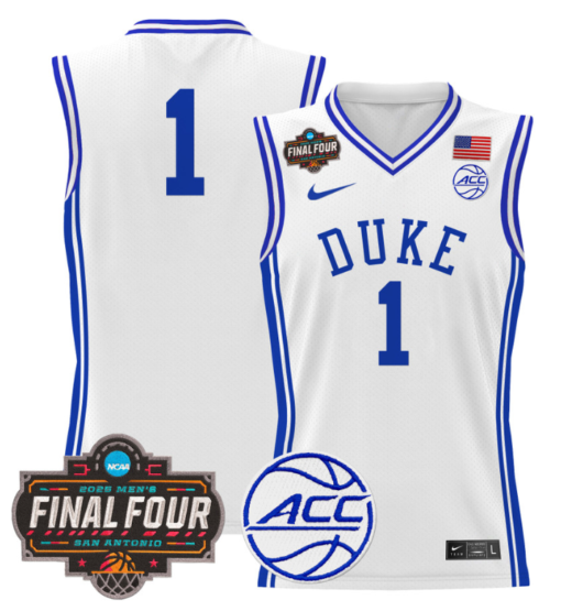 Team Jersey #1 Duke Blue Devils 2025 Final Four Patch Basketball All Stitched - Image 2